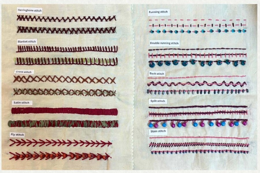 Fabric texture and embroidery exploration