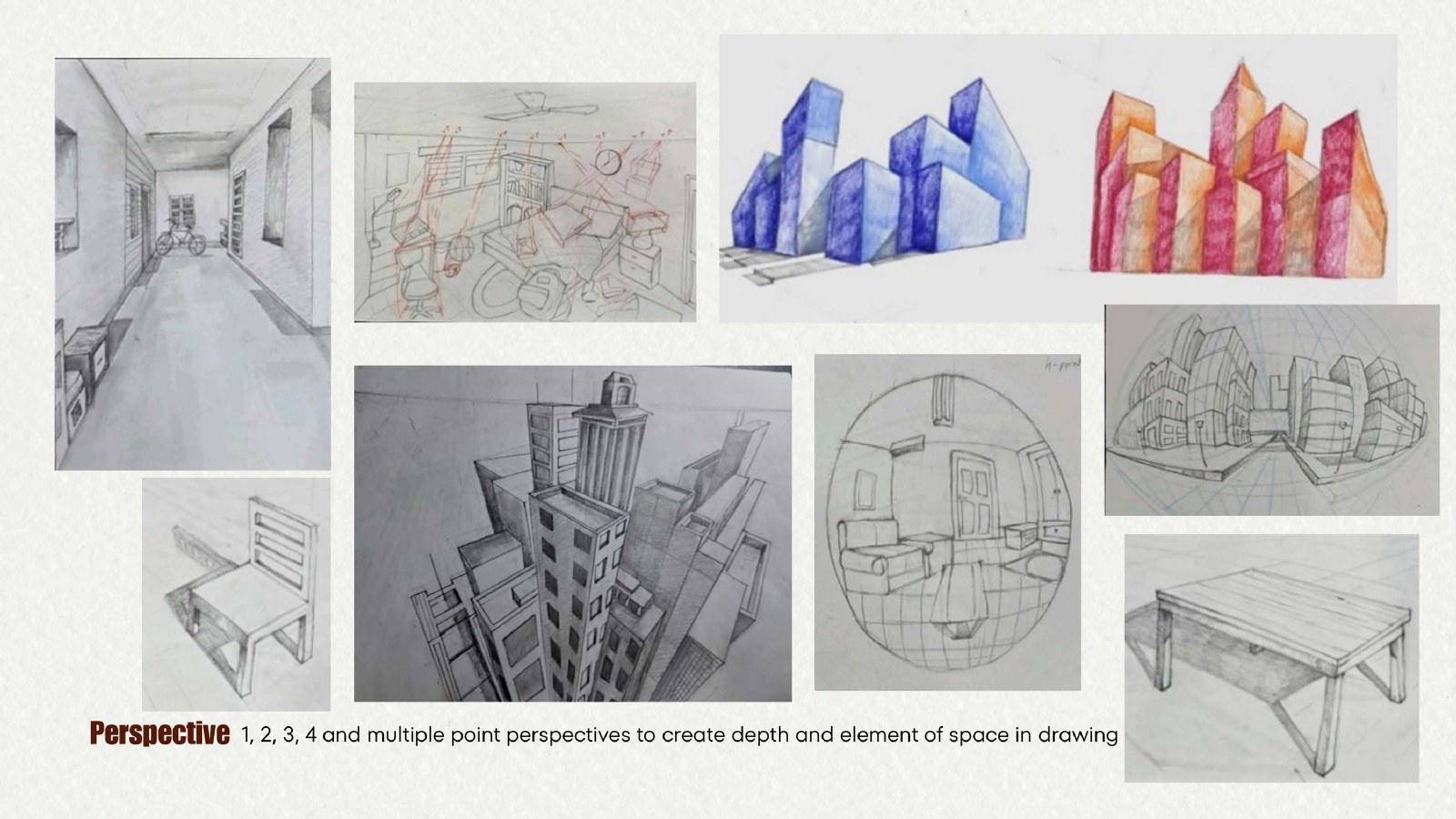 Perspective Studies, Pencil