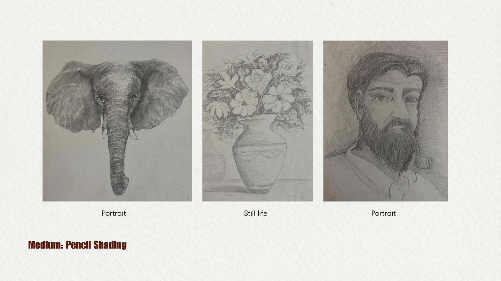 Portrait Studies, Pencil shading