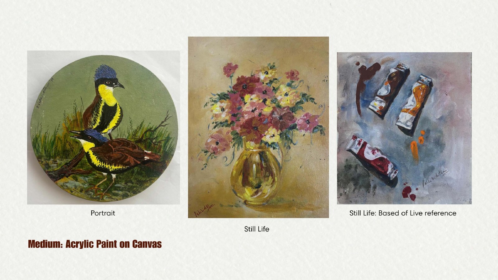 Bird, Still Life & Object, Acrylic on canvas