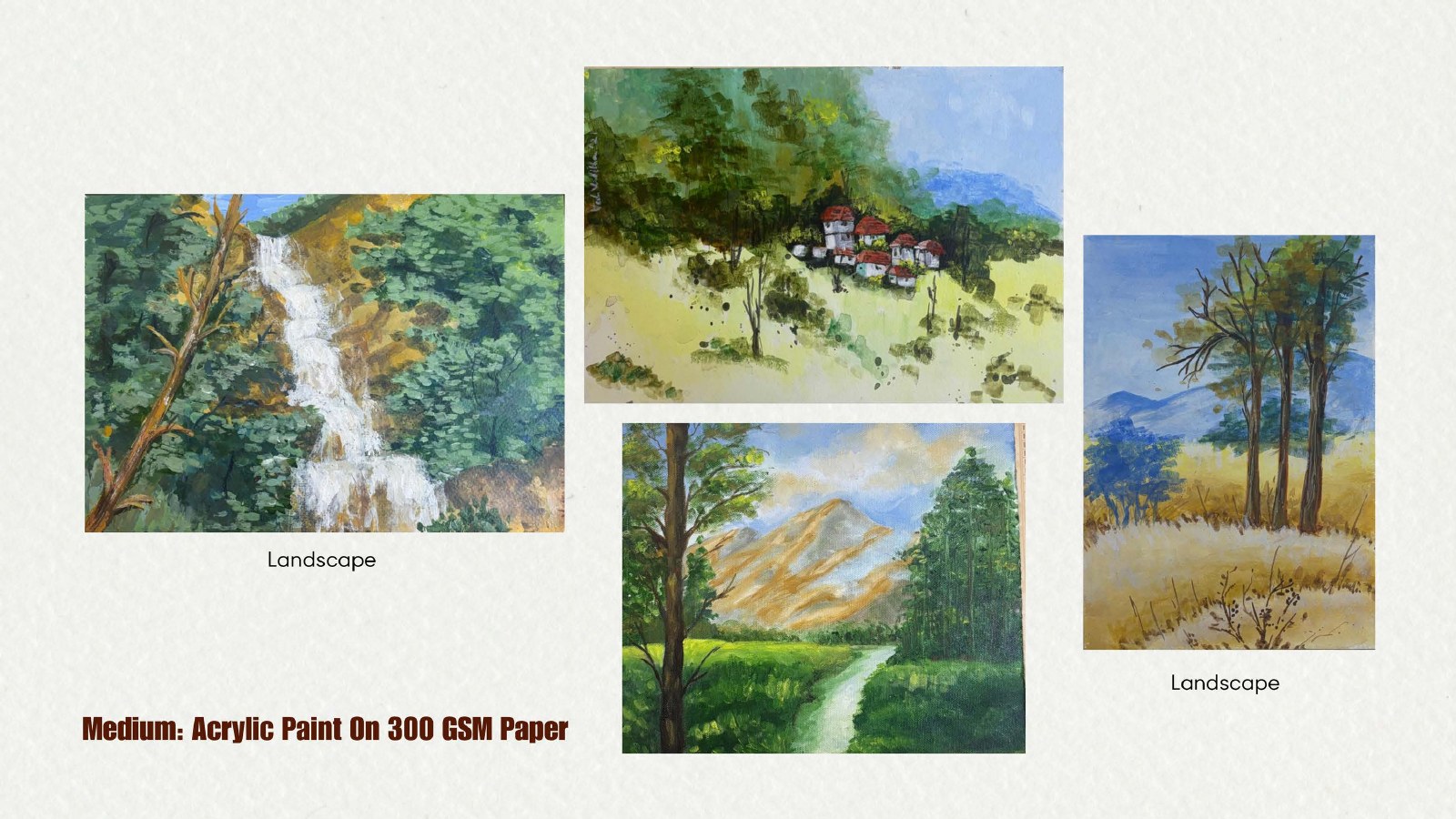 Landscape Studies, Acrylic on paper