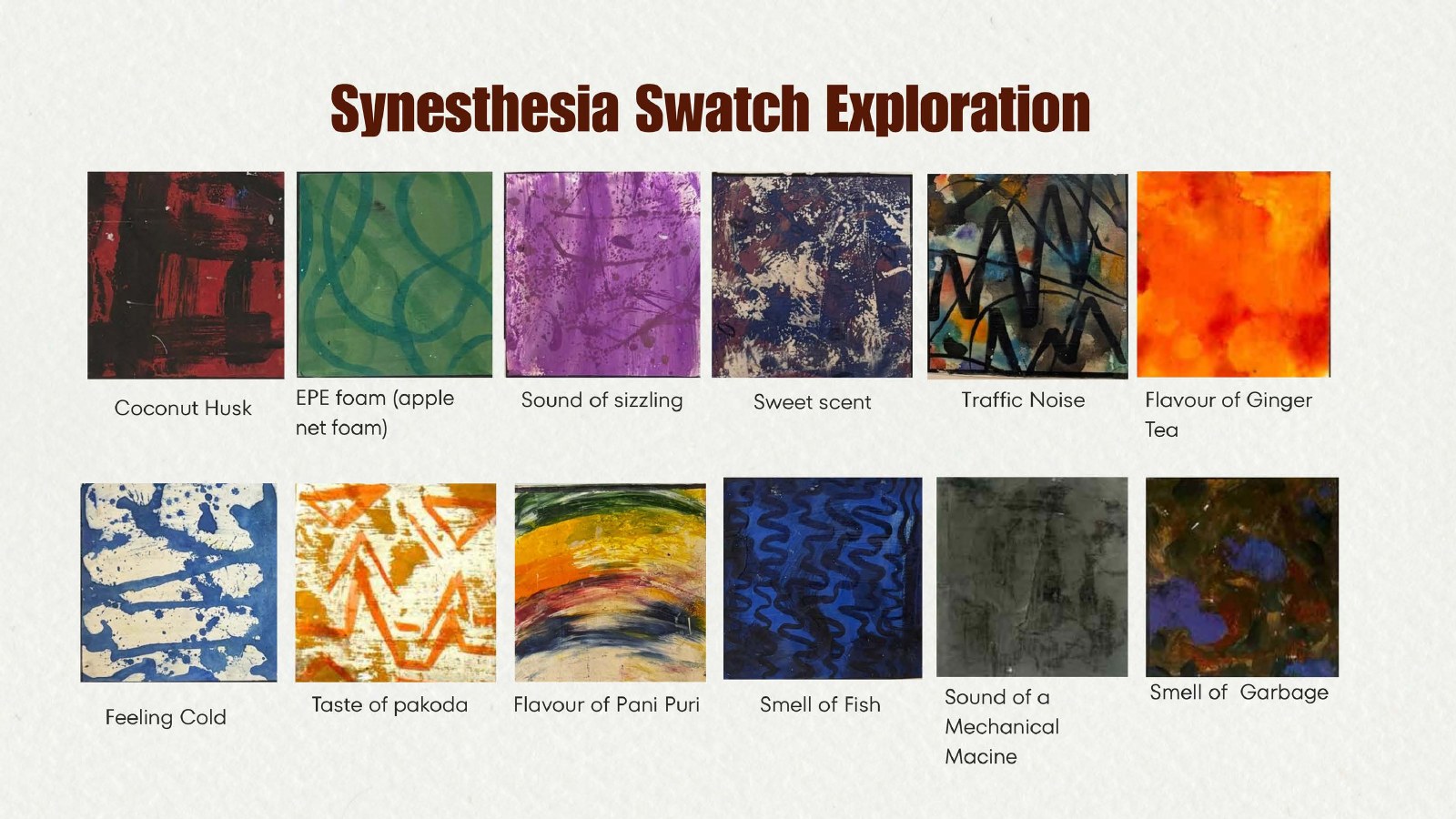 Synesthesia, Sensory swatch exploration